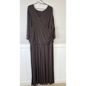 Citiknits Slinky Liquid Knit Stretchy Jumpsuit Brown Size 3X NEW Classic Stretch